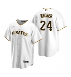 Men's Nike Pittsburgh Pirates #24 Chris Archer White Home Stitched Baseball Jersey
