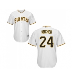 Men's Pittsburgh Pirates #24 Chris Archer Replica White Home Cool Base Baseball Jersey