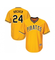 Youth Pittsburgh Pirates #24 Chris Archer Replica Gold Alternate Cool Base Baseball Jersey
