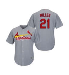 Men's St. Louis Cardinals #21 Andrew Miller Replica Grey Road Cool Base Baseball Jersey