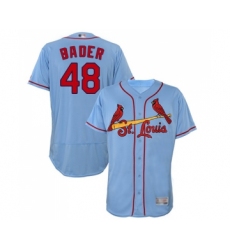 Men's St. Louis Cardinals #48 Harrison Bader Light Blue Alternate Flex Base Authentic Collection Baseball Jersey