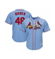 Youth St. Louis Cardinals #48 Harrison Bader Replica Light Blue Alternate Cool Base Baseball Jersey