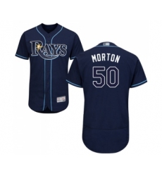 Men's Tampa Bay Rays #50 Charlie Morton Navy Blue Alternate Flex Base Authentic Collection Baseball Jersey