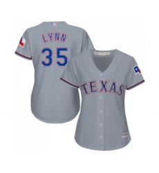 Women's Texas Rangers #35 Lance Lynn Replica Grey Road Cool Base Baseball Jersey
