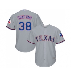 Youth Texas Rangers #38 Danny Santana Replica Grey Road Cool Base Baseball Jersey