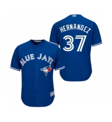 Youth Toronto Blue Jays #37 Teoscar Hernandez Replica Blue Alternate Baseball Jersey