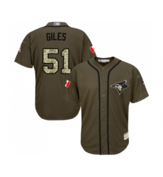Men's Toronto Blue Jays #51 Ken Giles Authentic Green Salute to Service Baseball Jersey