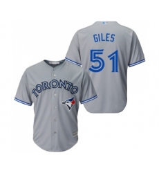 Men's Toronto Blue Jays #51 Ken Giles Replica Grey Road Baseball Jersey