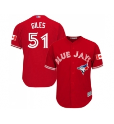 Men's Toronto Blue Jays #51 Ken Giles Replica Scarlet Alternate Cool Base Baseball Jersey