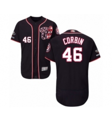 Men's Washington Nationals #46 Patrick Corbin Navy Blue Alternate Flex Base Authentic Collection 2019 World Series Champions Baseball Jersey