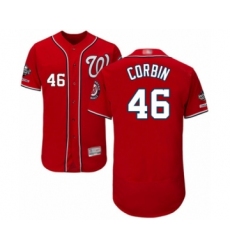 Men's Washington Nationals #46 Patrick Corbin Red Alternate Flex Base Authentic Collection 2019 World Series Champions Baseball Jersey