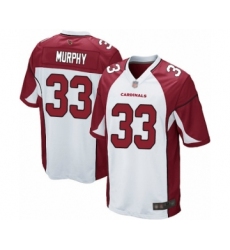 Men's Arizona Cardinals #33 Byron Murphy Game White Football Jersey