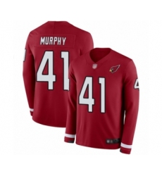 Men's Arizona Cardinals #41 Byron Murphy Limited Red Therma Long Sleeve Football Jersey