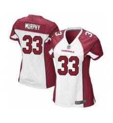 Women's Arizona Cardinals #33 Byron Murphy Game White Football Jersey