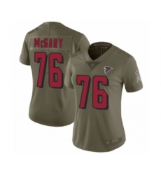 Women's Atlanta Falcons #76 Kaleb McGary Limited Olive 2017 Salute to Service Football Jersey
