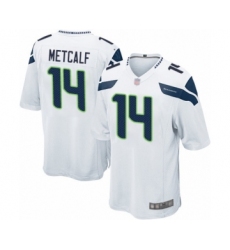 Men's Seattle Seahawks #14 D.K. Metcalf Game White Football Jersey
