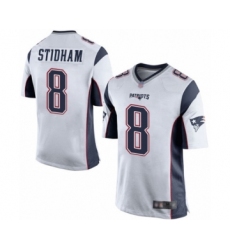 Men's New England Patriots #8 Jarrett Stidham Game White Football Jersey