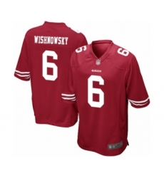 Men's San Francisco 49ers #6 Mitch Wishnowsky Game Red Team Color Football Jersey