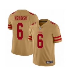 Men's San Francisco 49ers #6 Mitch Wishnowsky Limited Gold Inverted Legend Football Jersey