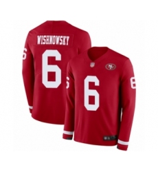 Men's San Francisco 49ers #6 Mitch Wishnowsky Limited Red Therma Long Sleeve Football Jersey