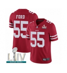 Men's San Francisco 49ers #55 Dee Ford Red Team Color Vapor Untouchable Limited Player Super Bowl LIV Bound Football Jersey