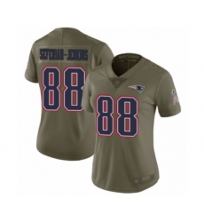 Women's New England Patriots #88 Austin Seferian-Jenkins Limited Olive 2017 Salute to Service Football Jersey