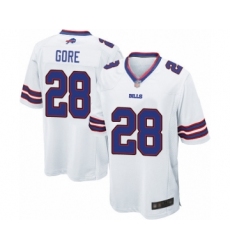 Men's Buffalo Bills #28 Frank Gore Game White Football Jersey