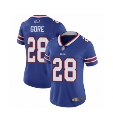 Women's Buffalo Bills #28 Frank Gore Royal Blue Team Color Vapor Untouchable Elite Player Football Jersey