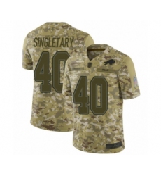Men's Buffalo Bills #40 Devin Singletary Limited Camo 2018 Salute to Service Football Jersey