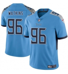 Men's Tennessee Titans #96 Carlos Watkins Blue 2025 F.U.S.E. Vapor Limited Football Stitched Jersey