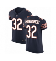 Men's Chicago Bears #32 David Montgomery Navy Blue Team Color Vapor Untouchable Elite Player Football Jersey