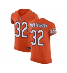 Men's Chicago Bears #32 David Montgomery Orange Alternate Vapor Untouchable Elite Player Football Jersey