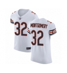 Men's Chicago Bears #32 David Montgomery White Vapor Untouchable Elite Player Football Jersey
