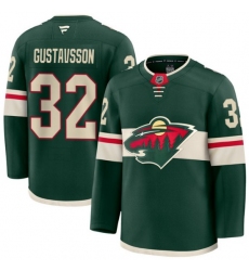 Men's Minnesota Wild #32 Filip Gustavsson Green Home Stitched Hockey Jersey