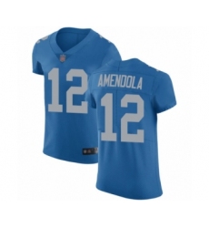 Men's Detroit Lions #12 Danny Amendola Blue Alternate Vapor Untouchable Elite Player Football Jersey