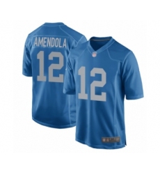 Men's Detroit Lions #12 Danny Amendola Game Blue Alternate Football Jersey