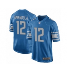 Men's Detroit Lions #12 Danny Amendola Game Blue Team Color Football Jersey