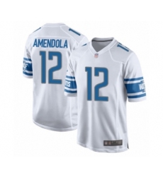 Men's Detroit Lions #12 Danny Amendola Game White Football Jersey