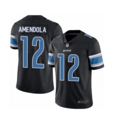 Men's Detroit Lions #12 Danny Amendola Limited Black Rush Vapor Untouchable Football Jersey