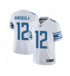 Men's Detroit Lions #12 Danny Amendola White Vapor Untouchable Limited Player Football Jersey