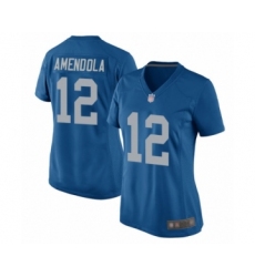 Women's Detroit Lions #12 Danny Amendola Game Blue Alternate Football Jersey