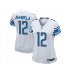 Women's Detroit Lions #12 Danny Amendola Game White Football Jersey