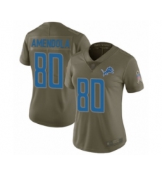 Women's Detroit Lions #80 Danny Amendola Limited Olive 2017 Salute to Service Football Jersey