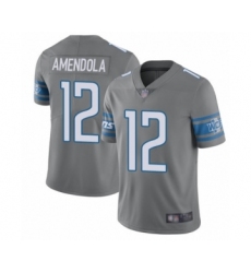 Youth Detroit Lions #12 Danny Amendola Limited Steel Rush Vapor Untouchable Football Jersey
