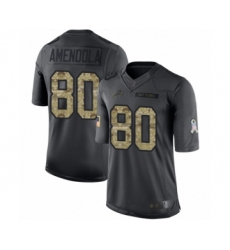 Youth Detroit Lions #80 Danny Amendola Limited Black 2016 Salute to Service Football Jersey