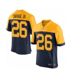 Men's Green Bay Packers #26 Darnell Savage Jr. Elite Navy Blue Alternate Football Jersey