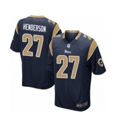 Men's Los Angeles Rams #27 Darrell Henderson Game Navy Blue Team Color Football Jersey