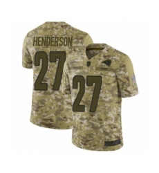 Men's Los Angeles Rams #27 Darrell Henderson Limited Camo 2018 Salute to Service Football Jersey