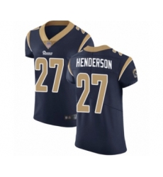 Men's Los Angeles Rams #27 Darrell Henderson Navy Blue Team Color Vapor Untouchable Elite Player Football Jersey