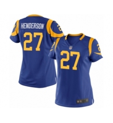 Women's Los Angeles Rams #27 Darrell Henderson Game Royal Blue Alternate Football Jersey